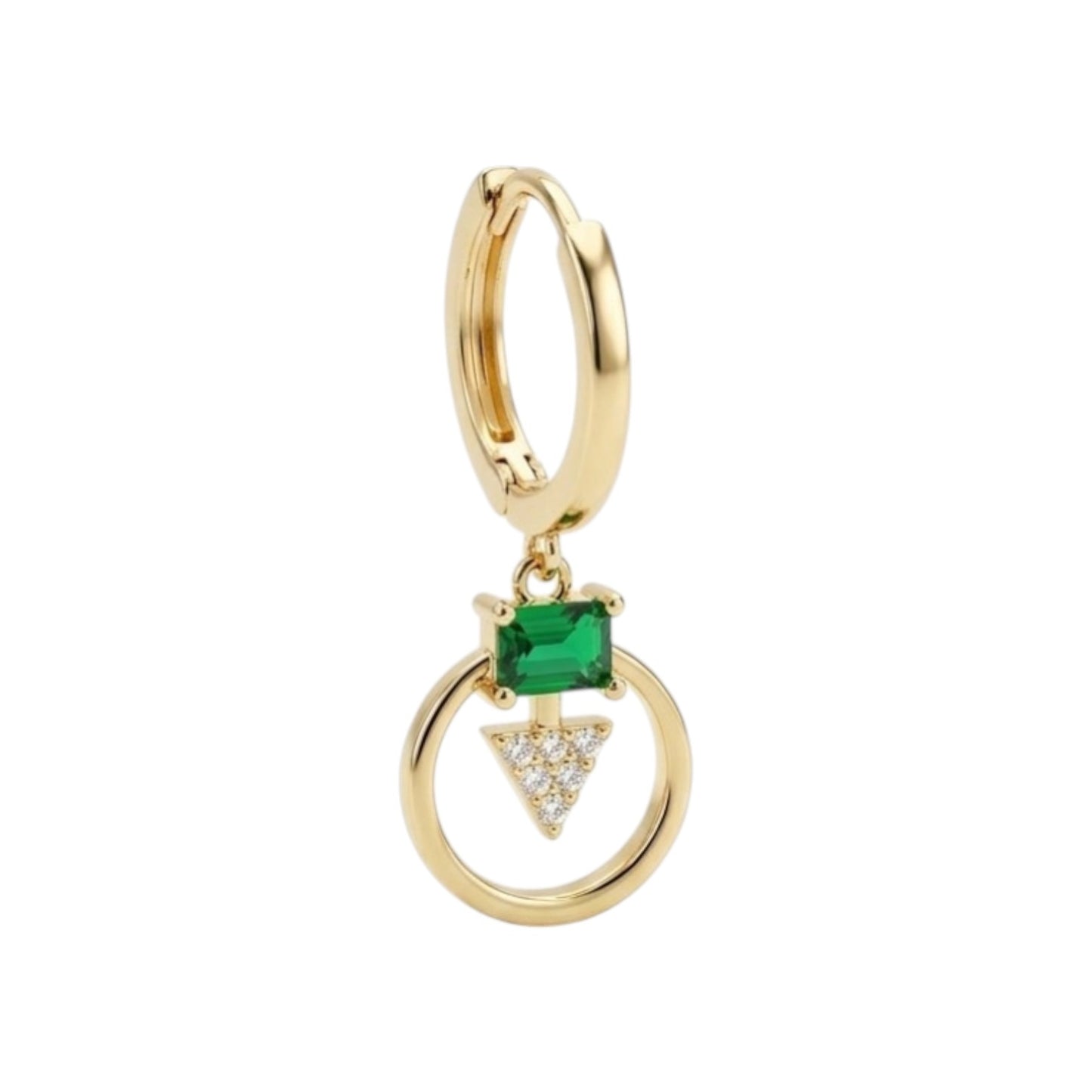 PIERCING CIRCULO Y ZIRCONIA VERDE