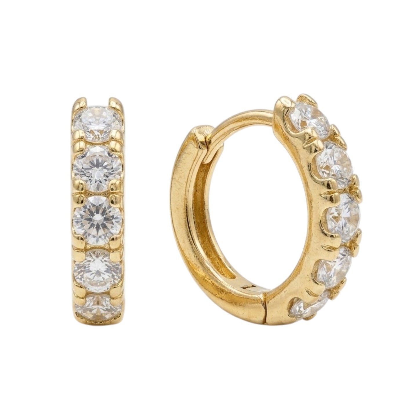 HOOPS 5 PIEDRAS BLANCAS