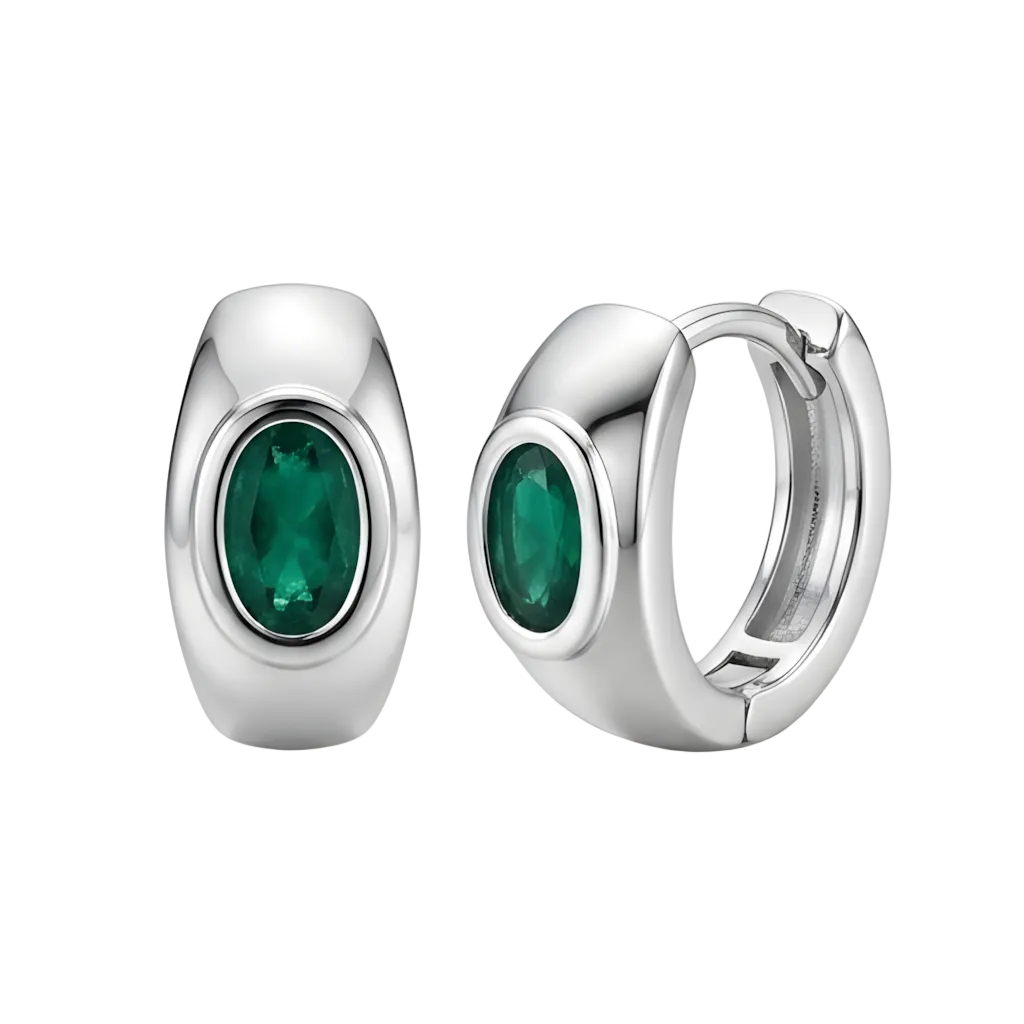 HOOPS BASICOS PIEDRA VERDE