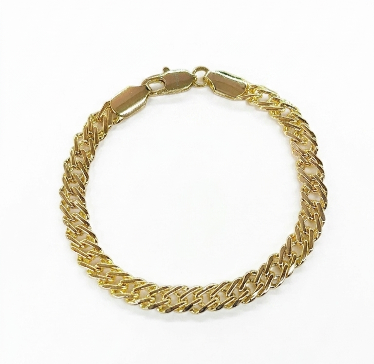 PULSERA DORADA TEJIDO 18K