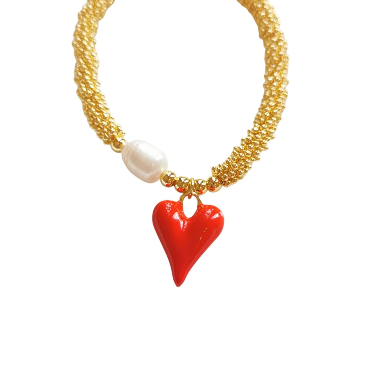 PULSERA CORAZON ROJO