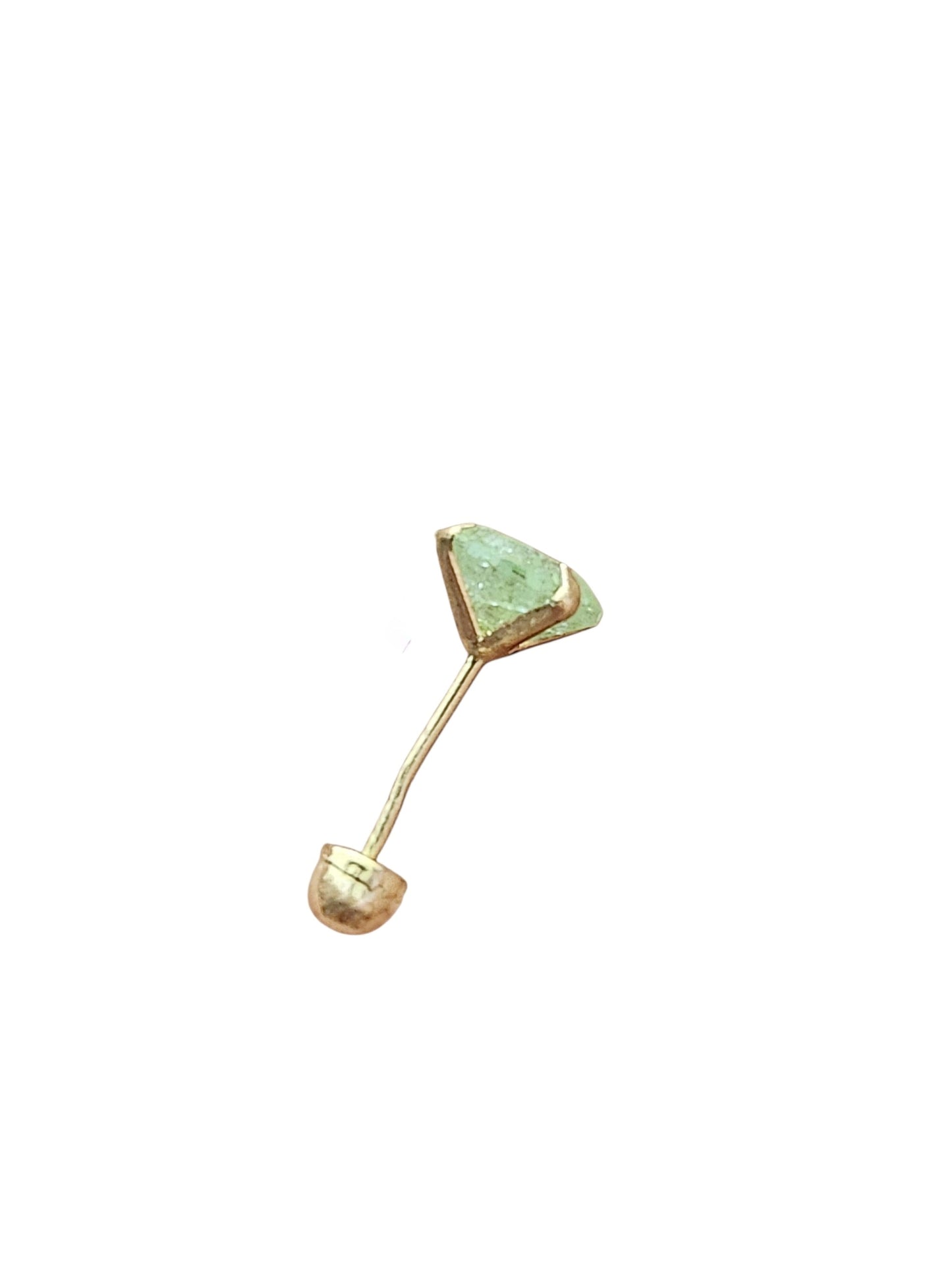 BROQUEL ZIRCONIA VERDE ORO 10K