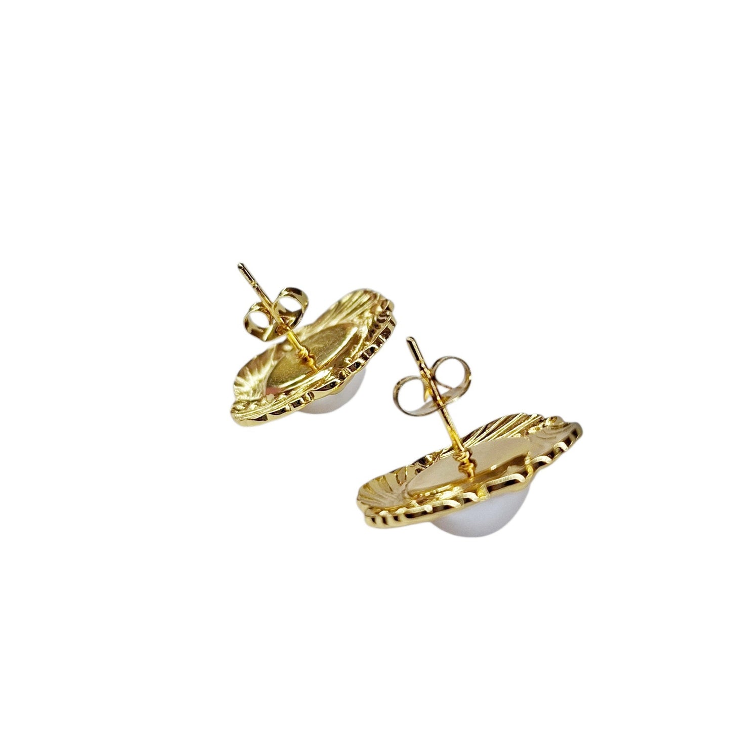 ARETES PERLA BOTÓN
