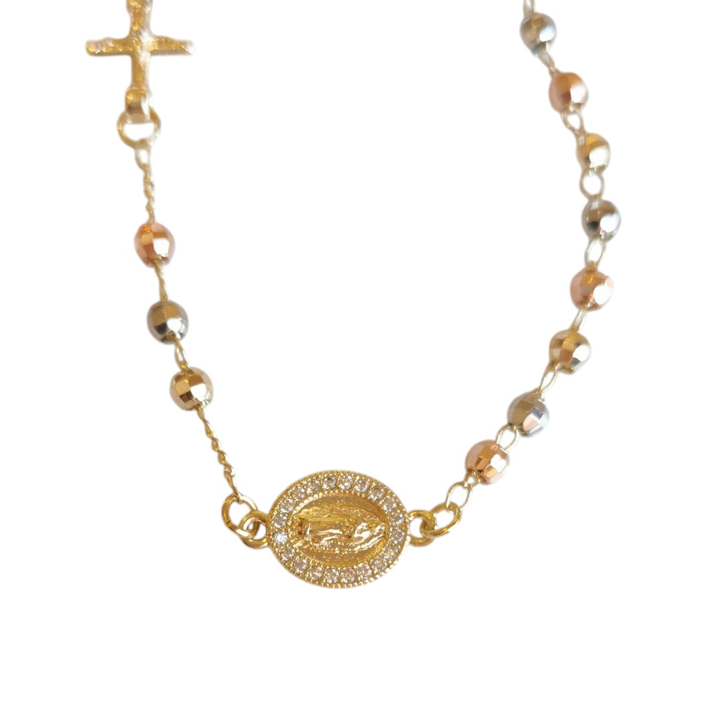 PULSERA ROSARIO TRICOLOR