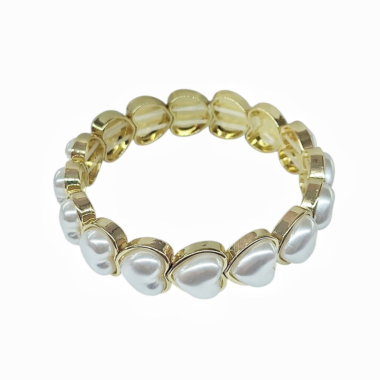 PULSERA CORAZÓN PERLA