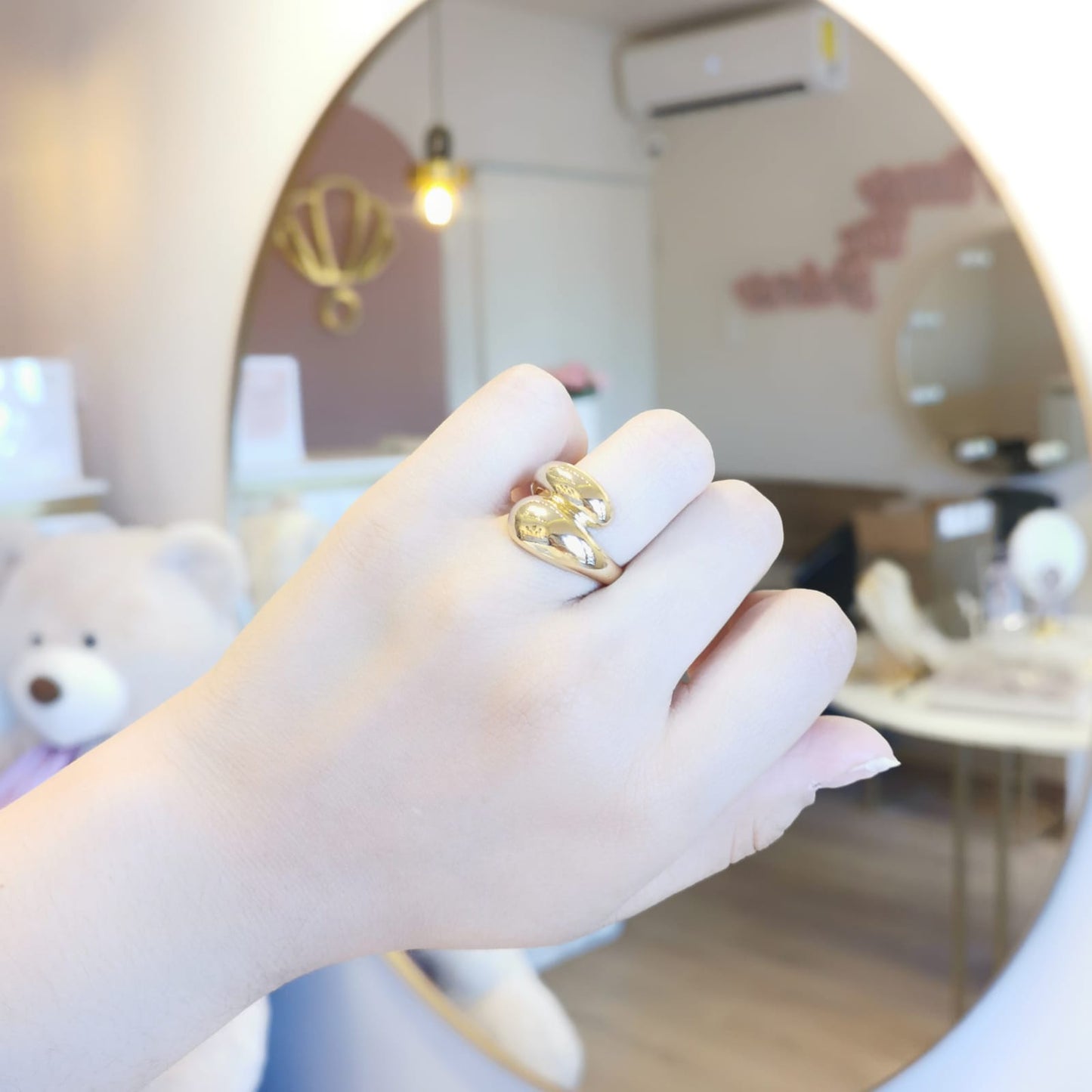 ANILLO GOTA DOBLE CHUNKY