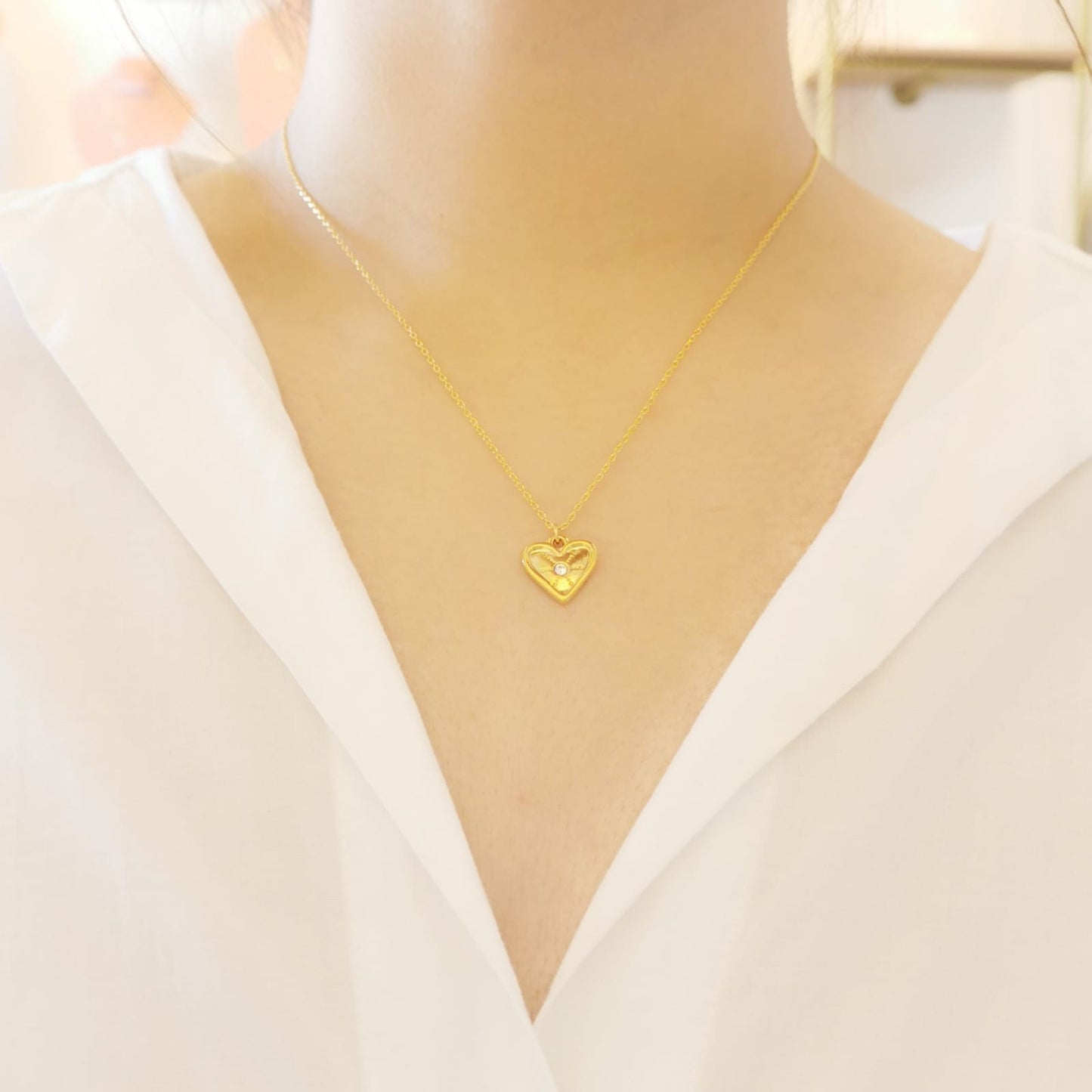 COLLAR CORAZÓN ZIRCONIA