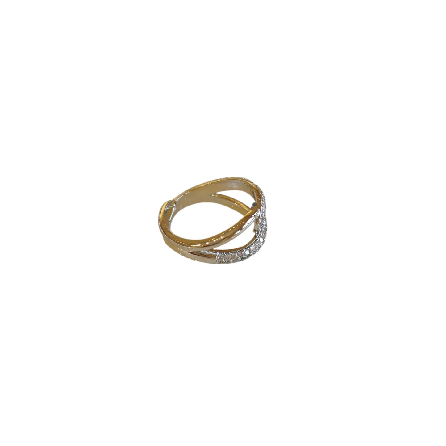 ANILLO CRUZADO PLATEADO