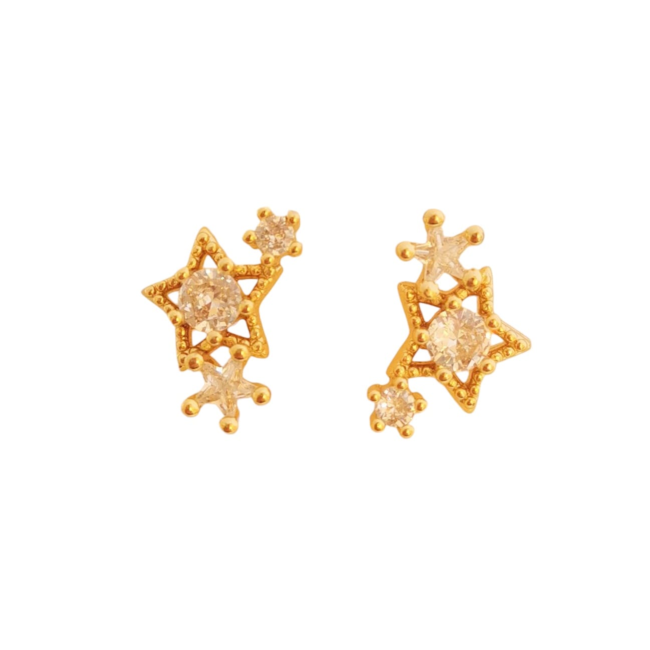 BROQUEL ESTRELLA ZIRCONIA BLANCA