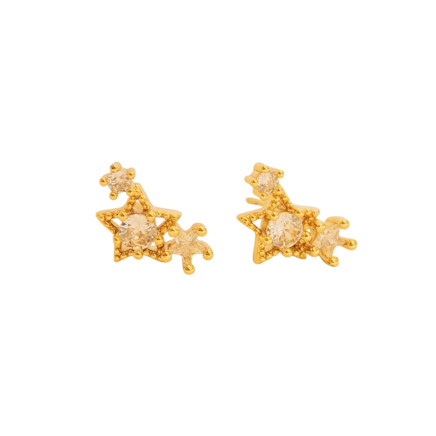 BROQUEL ESTRELLA ZIRCONIA BLANCA