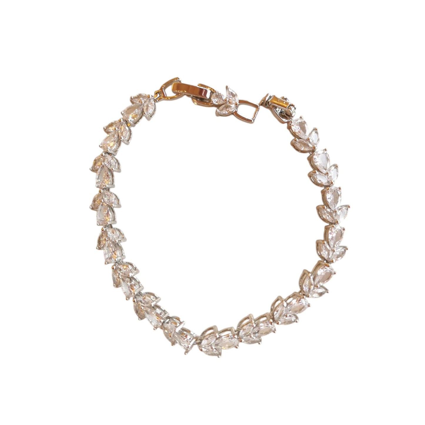 PULSERA HOJAS ZIRCONIA