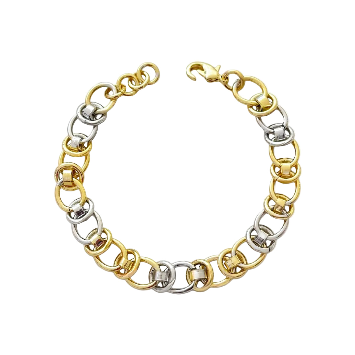 PULSERA CIRCULOS BICOLOR