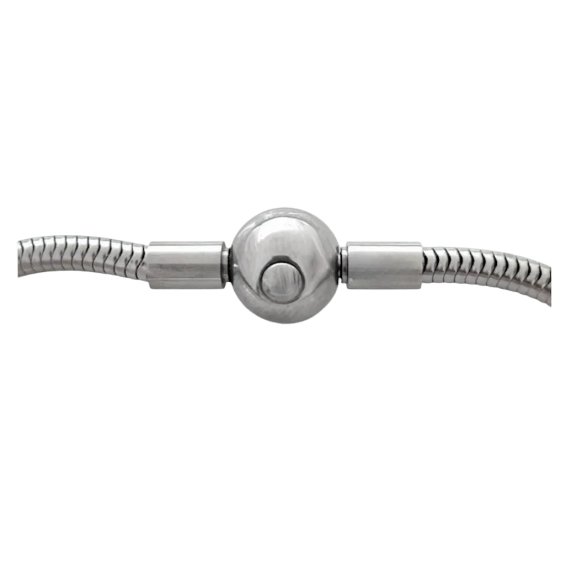PULSERA BROCHE DE BOLITA PLATEADA