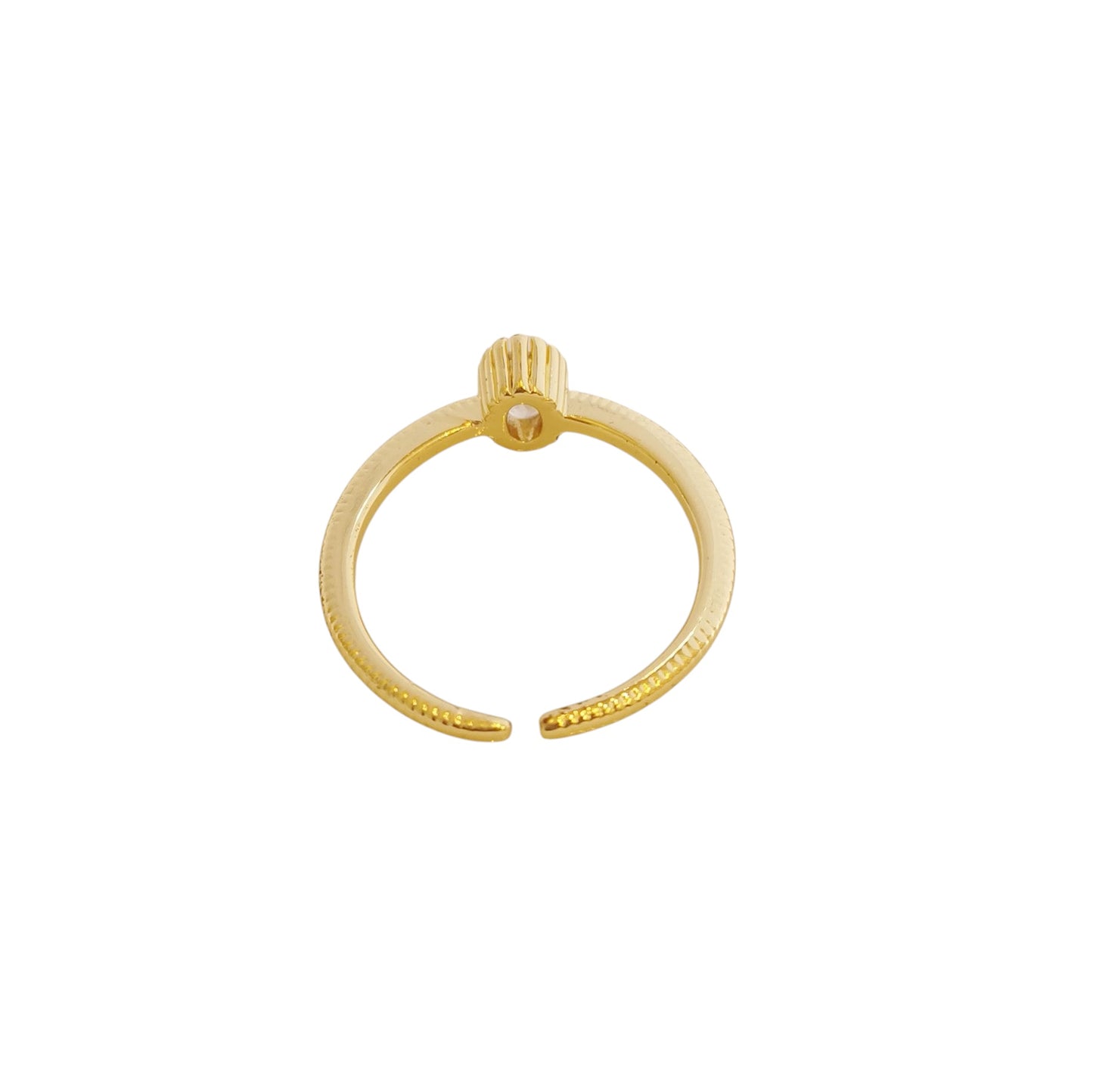 ANILLO PIEDRA OVALADA BLANCA