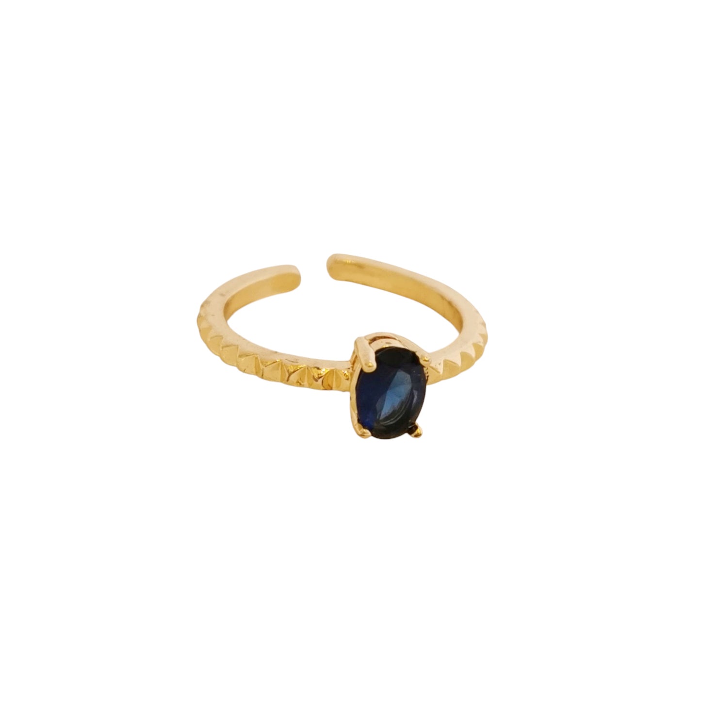 ANILLO PIEDRA OVALADA AZUL