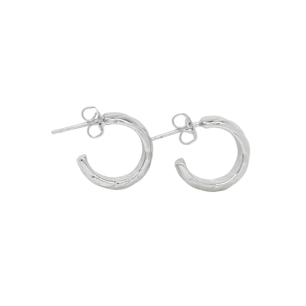 ARRACADAS TRENZADAS PLATEADAS