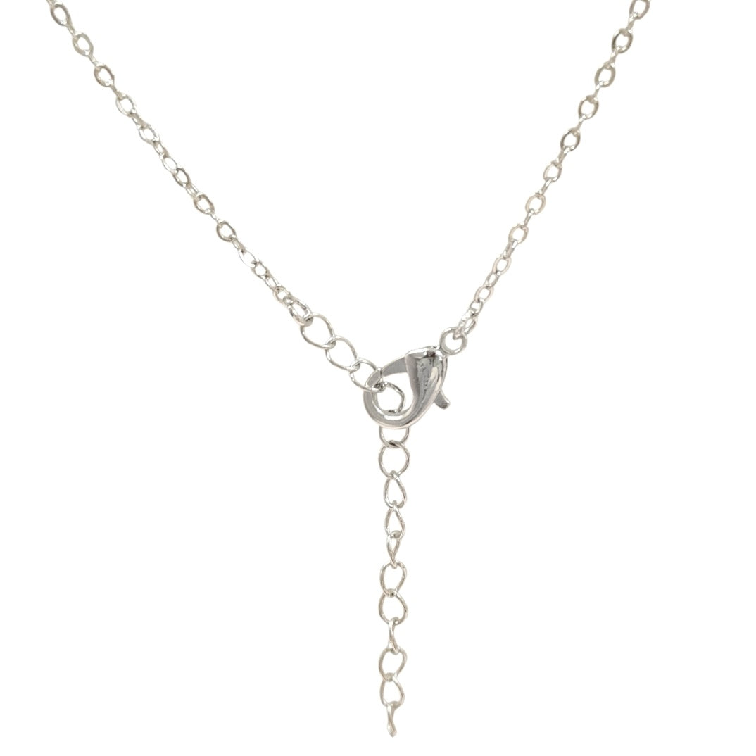 COLLAR CORAZÓN ZIRCONIAS PLATEADO