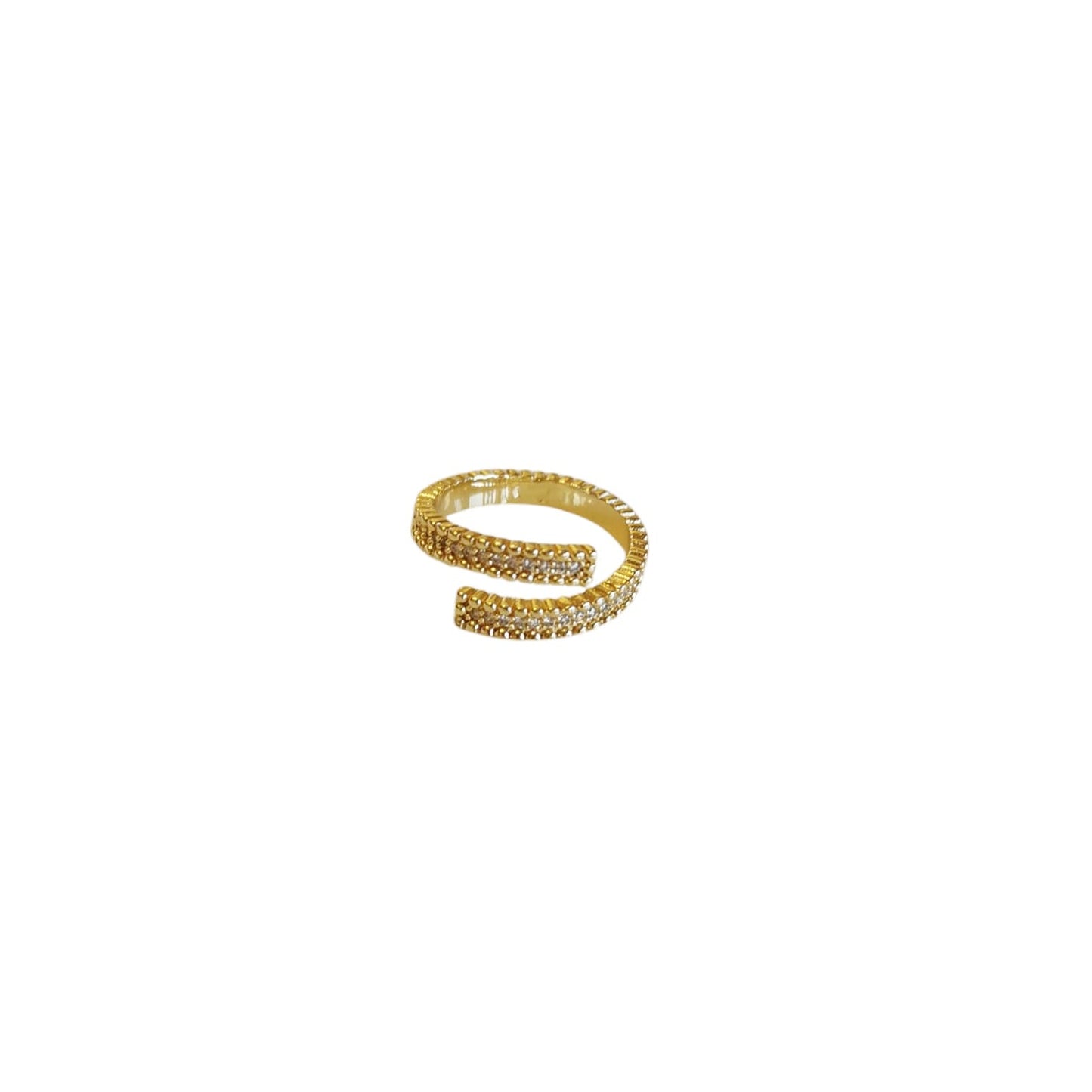 ANILLO DOBLE ZIRCONIAS