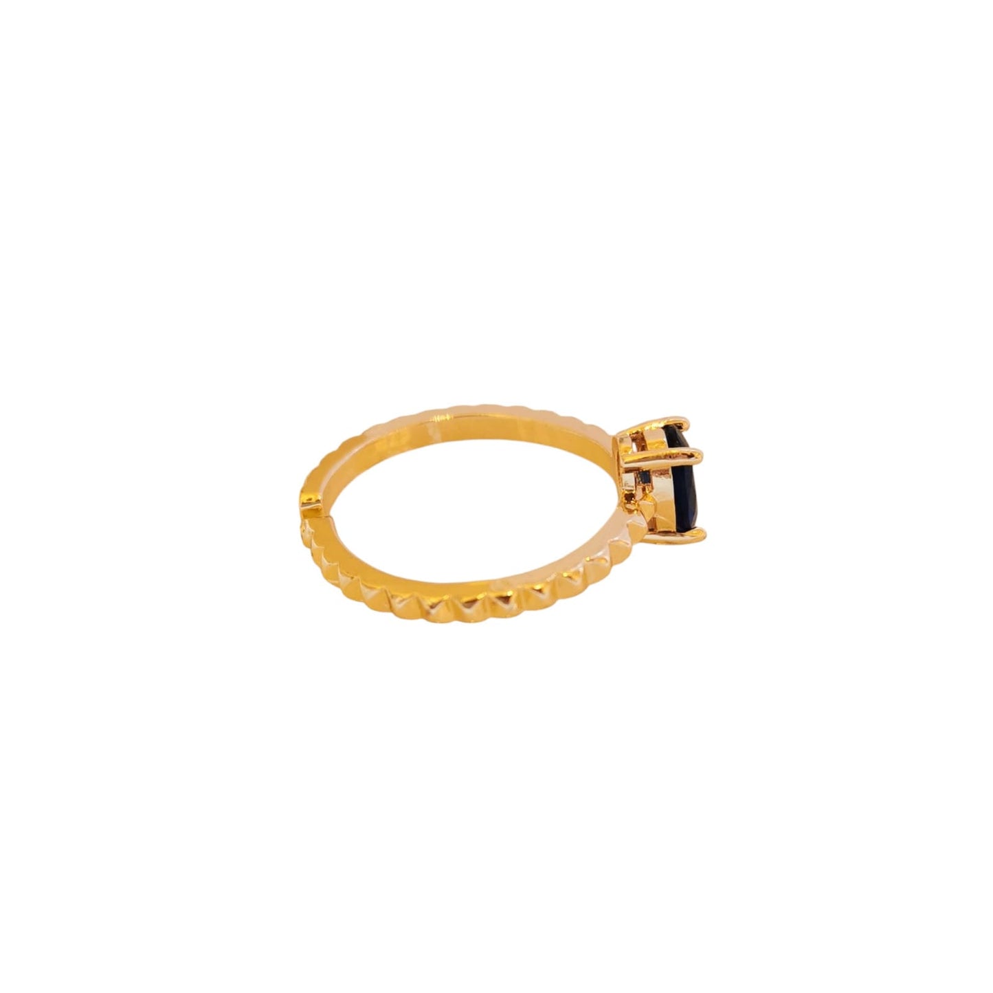ANILLO ZIRCONIA OVALO AZUL