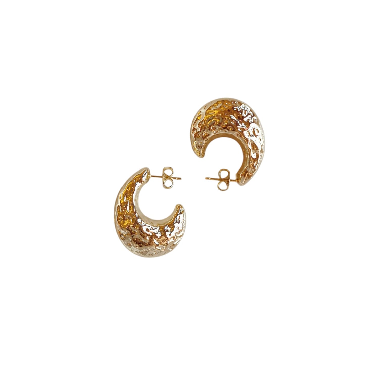 PAR ARRACADAS GRABADAS CHUNKY