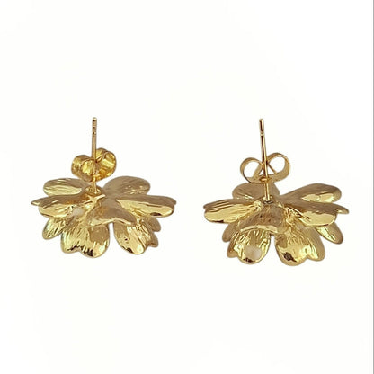 ARETES FLOR CON BOTON