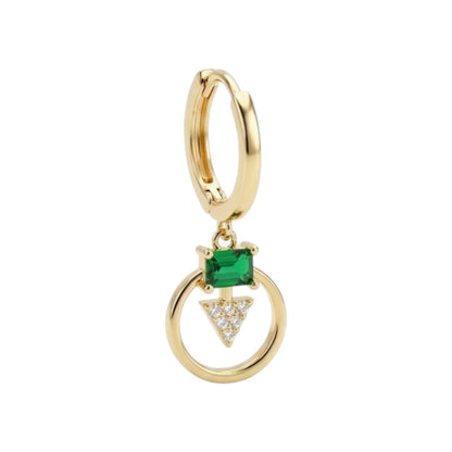 PIERCING CIRCULO Y ZIRCONIA VERDE