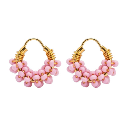 ARETES ARTESANALES ROSAS MINI