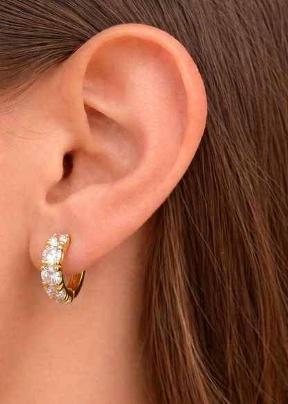 HOOPS 5 PIEDRAS BLANCAS