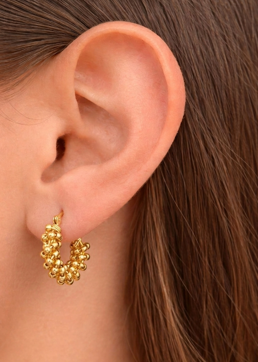 ARETES ARTESANALES DORADO