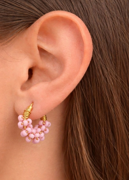 ARETES ARTESANALES ROSAS MINI