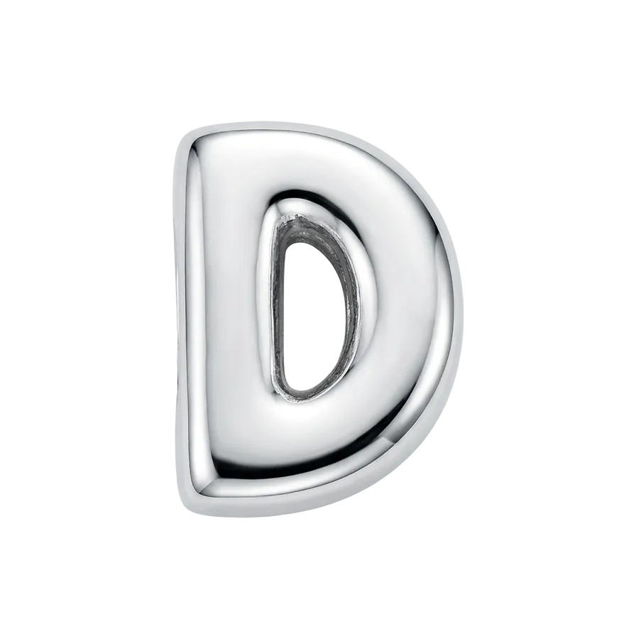 COLLAR LETRAS BUBBLE PLATEADO