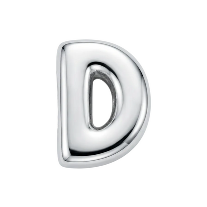 COLLAR LETRAS BUBBLE PLATEADO