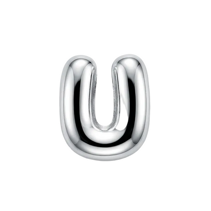 COLLAR LETRAS BUBBLE PLATEADO