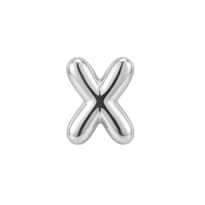 COLLAR LETRAS BUBBLE PLATEADO