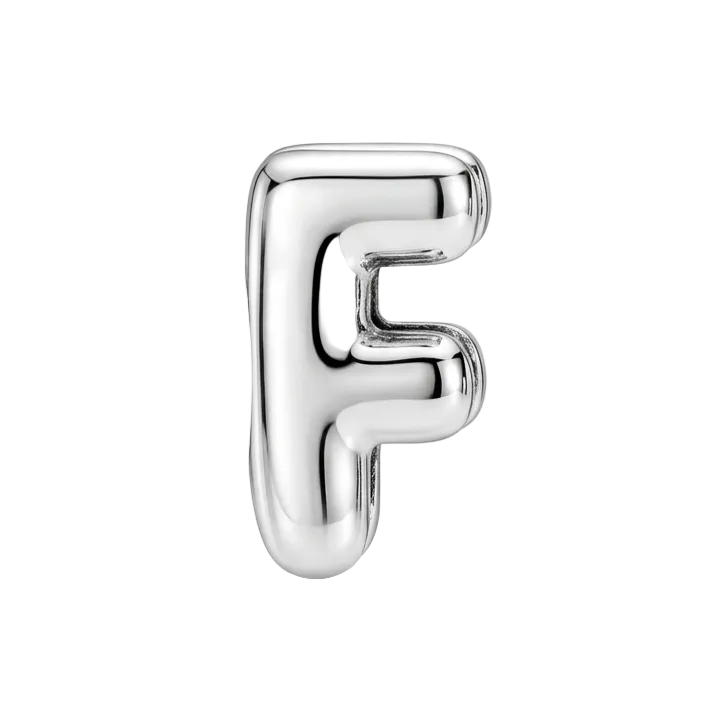 COLLAR LETRAS BUBBLE PLATEADO