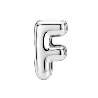 COLLAR LETRAS BUBBLE PLATEADO