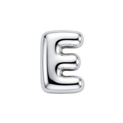 COLLAR LETRAS BUBBLE PLATEADO