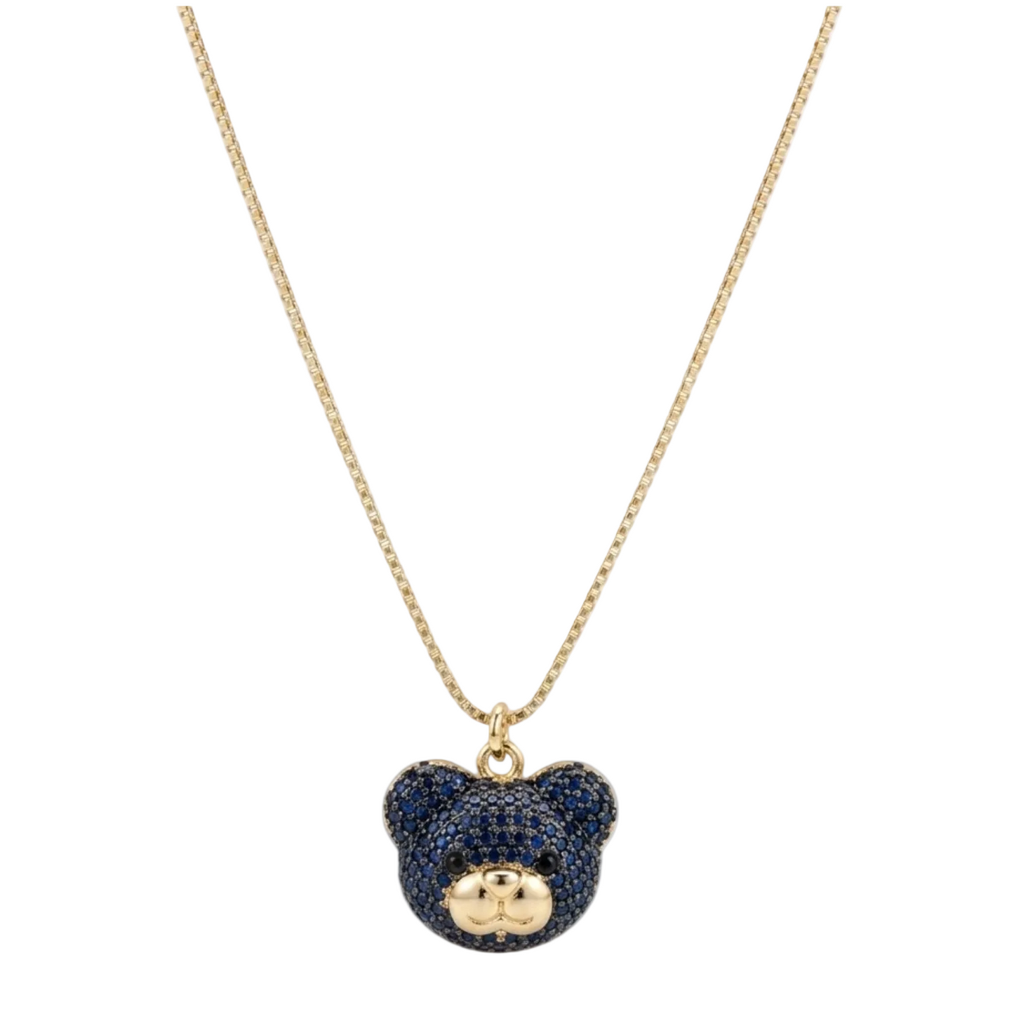 COLLAR CARITA OSO AZUL