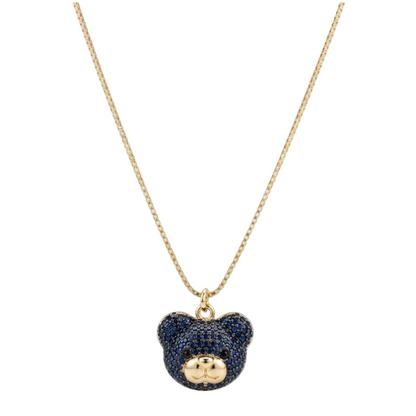COLLAR CARITA OSO AZUL