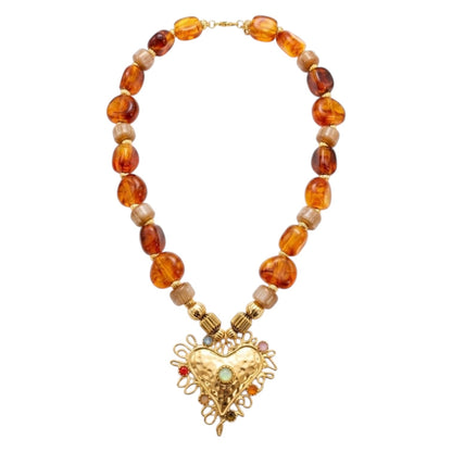 COLLAR CORAZON PIEDRAS