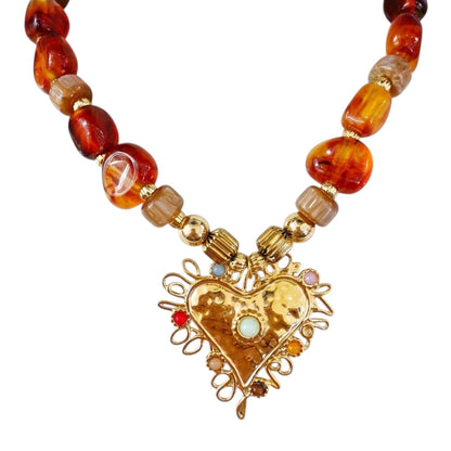 COLLAR CORAZON PIEDRAS