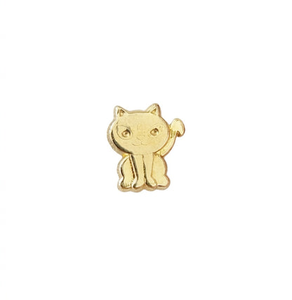 BROQUEL GATITO ORO 10K