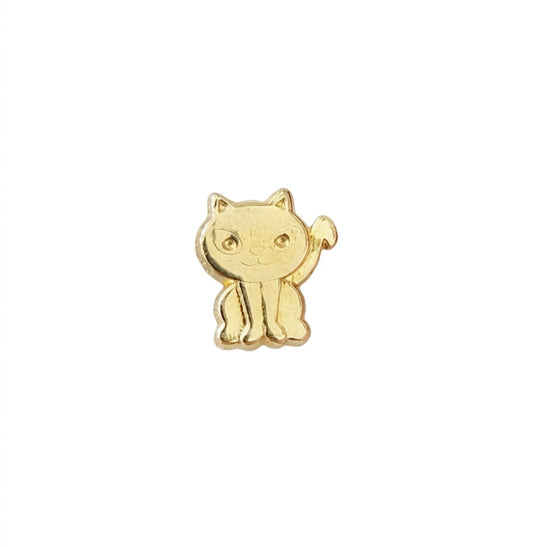 BROQUEL GATITO ORO 10K