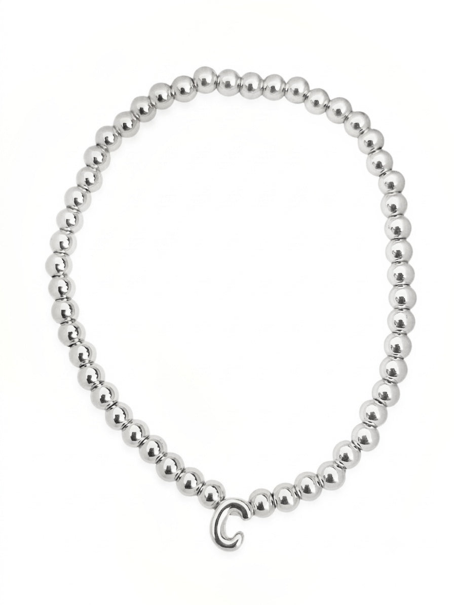 PULSERA INICIAL PLATEADA