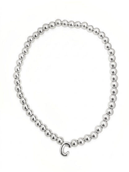 PULSERA INICIAL PLATEADA