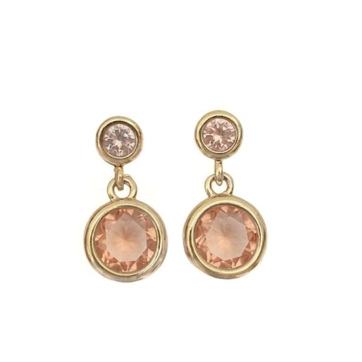 ARETES DOBLE CIRCULO ZIRCONIAS