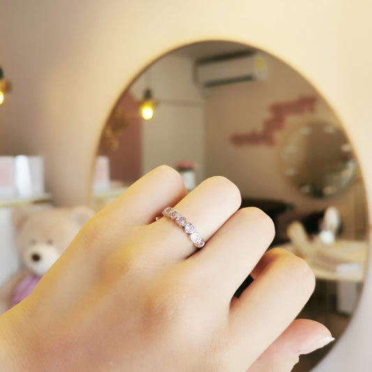 ANILLO CORAZONES ROSAS