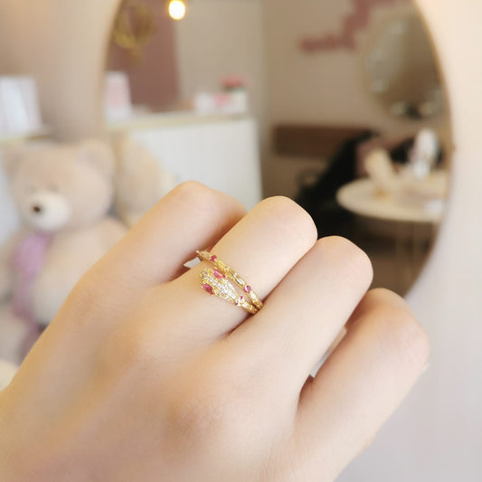 ANILLO SERPIENTE ZIRCONIAS