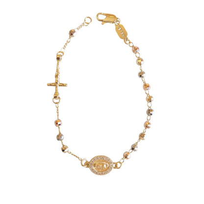 PULSERA ROSARIO TRICOLOR