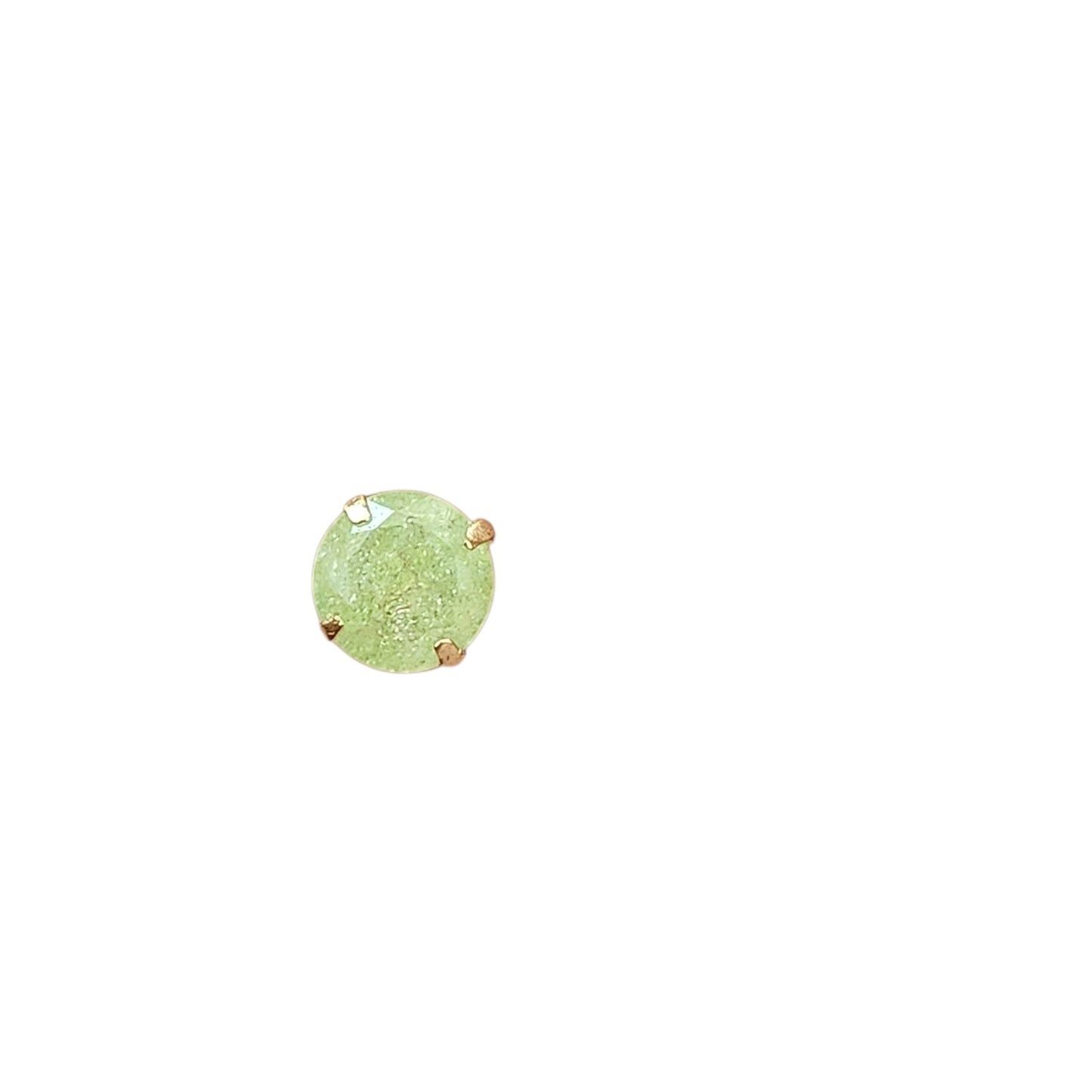 BROQUEL ZIRCONIA VERDE ORO 10K